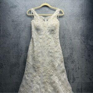 Jasmine‎ Collection Ivory Floral Lace Bridal Gown Sz 6 Beautiful Classy Stunning